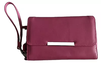 MY BIG FAT  ZIPAROUND Wallet Wristlet With Safe Keeper Pink • $31.50
