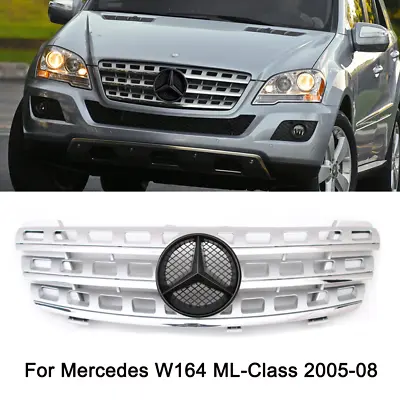 AMG Grille Grill W/Emblem For Mercedes Benz W164 ML320 ML500 ML350 2005-2008 • $78.23
