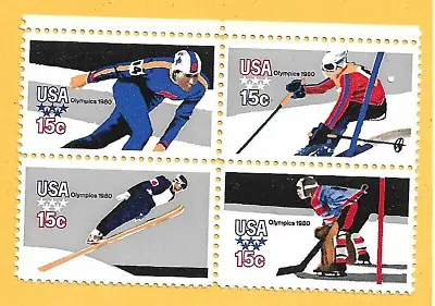USA 1980 - Block Of 4 - WINTER OLYMPIC GAMES Lake Placid- SG 1778  To 1781 MNH • £1.35