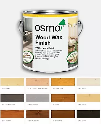 Osmo Wood Wax Finish -  All Colours - All Sizes • £91.60