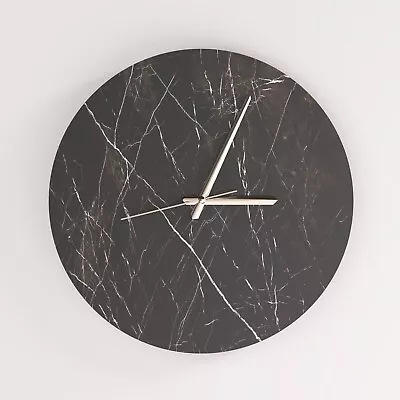 Real Marble Wall Clock Genuine Italian Carrara Marble 43cm • $50.39