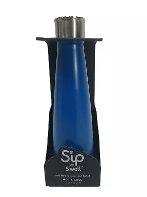 Sip By Swell Water Bottle 15 Oz Stainless Steel Insulated Jersey Blue BRAND NEW • $20.25