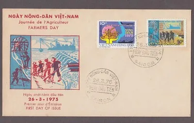 Vietnam South FDC Cover The Farmer Day 26-03-1975 • $9.95