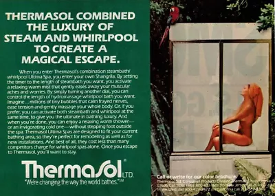 1982 Vintage Print Ad ThermaSol Combined The Luxury Steam Whirlpool Lady Towel • $9.95