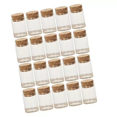  20 Pcs Glass Bottle Storage Container Small Jars Mini Bottles With Lids Baby • £11.99