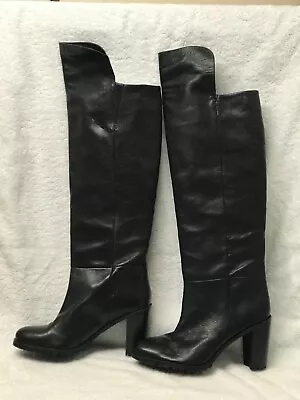  Country Road Black Leather Over Knee High Boots Size: 40 Nn Rrp $399.95  • $80