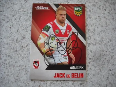 $9.99 • Buy Nrl Rugby League Card Personally Signed With Coa Jack De Belin Dragons 2017