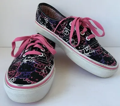 VANS Hello Kitty Black Pink Unisex Sneaker Men’s Size 5 / Women’s Size 6.5 • $27.95