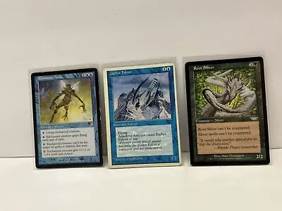 MTG Magic TG 3 Card Lot - Pemmin’s Aura Zephyr Falcon Root Sliver • $14.99