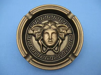 Small Jar Ashtray Old Bronze Gorgon Rondanini Girl Greek Style Round Paperweight • $19