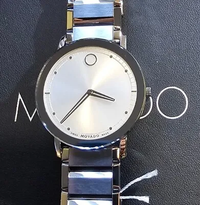 Movado Sapphire Watch With 40mm Silver Face & Silver Bracelet  • $745