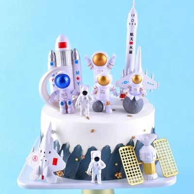 £4.73 • Buy Astronaut Figurine Space Shuttle Cake Toppers Boy Birthday Supplies Party Decor