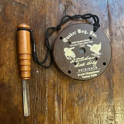 Vintage Quaker Boy Friction Turkey Call DD Adams And Dick Kirby World Champions' • $45