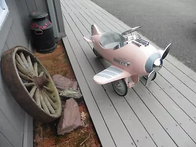 Vtg Peddle Metal Pilot Airplane Car Propeller Preety In Pink Special Edition • $302.09