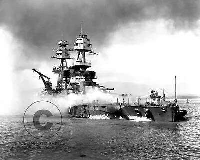 USS Nevada BB-36 Battleship Photo Dec 7 1941 Pearl Harbor 8x10 Navy Ship Photo • $7.99