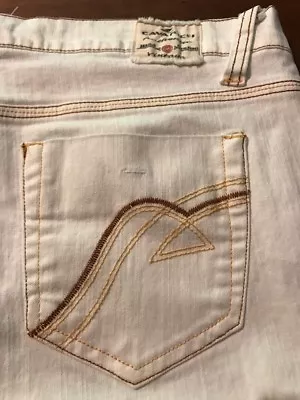 $28 • Buy Z. Cavaricci Women's Jeans Vintage White Authentic Straight Leg Size 12 X 27