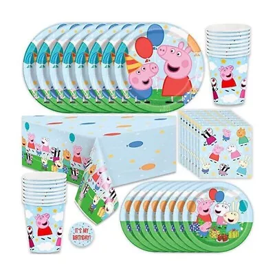 Peppa Pig George Party Supplies Balloons Tableware Kids Boy Girl Birthday Decor  • £3.89