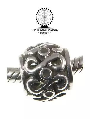 Genuine CHARM COMPANY 925 Sterling Silver FILIGREE SWIRL Charm Bead • £10.99