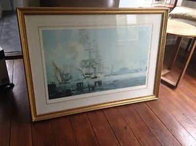 £30 • Buy 111cm Ex Large Print Artist John Stobart W.R. Royle 1974 Signed Mounted Nautical