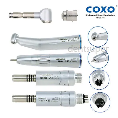 COXO Dental Inner Water Low Speed Contra Angle Air Motor Straight Handpiece 2/4H • $167.99