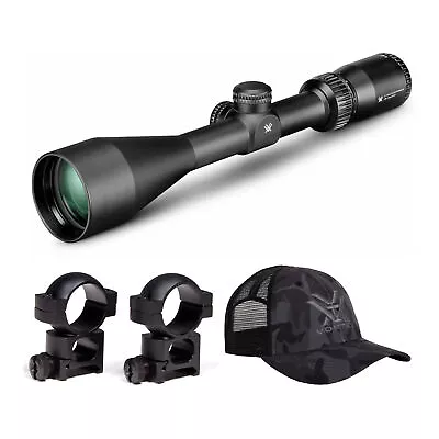 Vortex Crossfire II 3-9x50 Straight Wall BDC Riflescope With Rings And Hat • $179.99