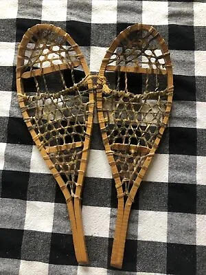 Vintage Miniature Snowshoes 16 Inches Long By 5 Inches Wide Made In Canada • $44.99