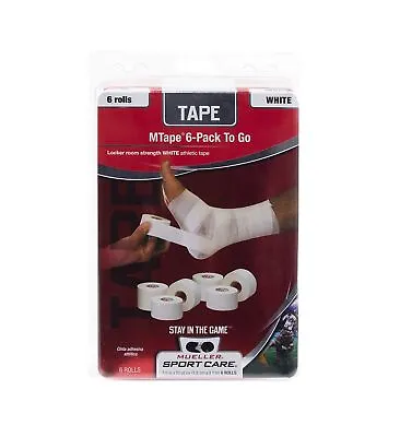 Mueller Athletic Tape 1.5  X 10yd Roll 6 Pack White • $25.54