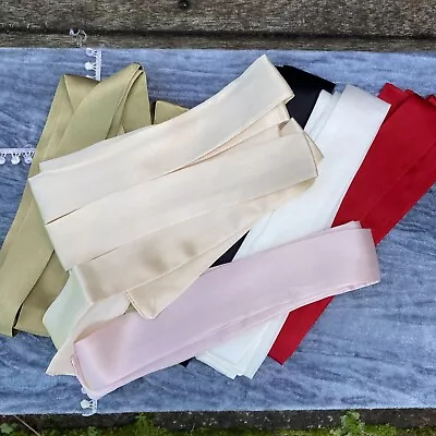2sides Long Natural Mulberry Silk Black Scarf Hair Tie Headband Bag Handle Cover • $16.99