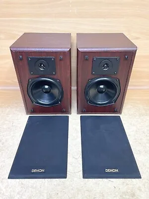 Denon SC-M2 Micro Bookshelf Stereo Speakers 6ohm 70w. Tested And Working • £44.99