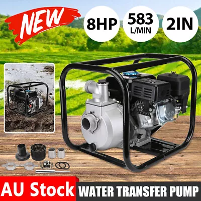 Water Pump Petrol High Flow 35000L/H 4 Stroke 2 Inch Transfer Pump Fire Fighting • $196.95