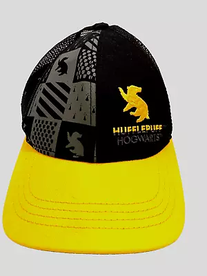 HARRY POTTER Hufflepuff Hogwarts Universal Studio Black Yellow Baseball Cap Hat • $14.85