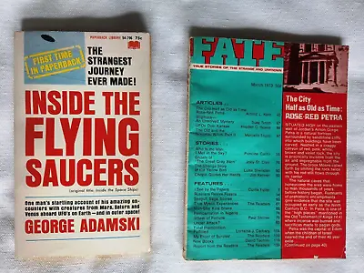 Inside The Flying Saucers George Adamski PB + FATE Magazine: UFO's Over Kansas • $14.99
