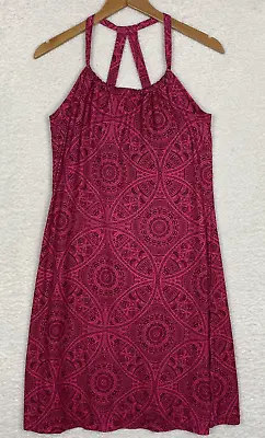 $29.99 • Buy Prana Womens Sleeveless Knit Athleisure Dress Size Large Colorful Outdoors