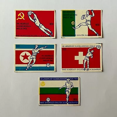 RARE! Set Of 5 Matchbox Labels From 1966 Football (Soccer) Cup In England UK  • $36.99