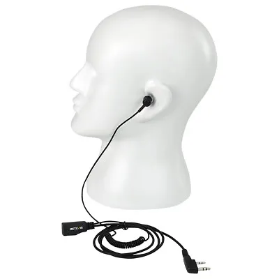 Retevis K Plug In-ear Bud Kenwood 2 Pin Earpiece PTT For UV-5R/888S/RT22/H777 • £17.99