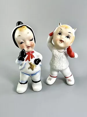 Vintage 1950s Valentine DEVIL CUPID Christmas PIXIE ELF Ceramic Figurines JAPAN • $89.99