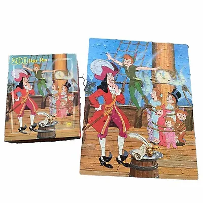Vintage 80s Disney Classic Peter Pan Jigsaw Puzzle 200 Piece Golden Complete • $8.99