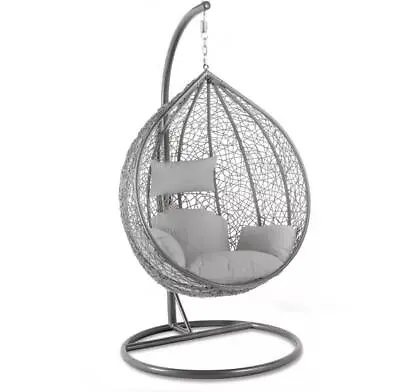£174.99 • Buy Rattan Effect Garden Hanging Egg Swing Chair Relaxing Patio Hammock With Cushion