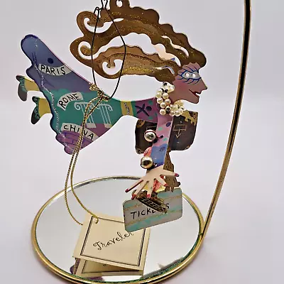 Vintage Silvestri Karen Rossi Fanciful Flights Travelers Christmas Ornament • $24.95