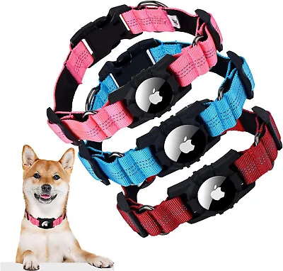3 Pack AirTag Dog Collar Reflective Apple Air Tag Dog Collar (14 -16.5 ) M • $11