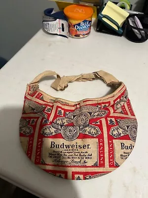 Vintage 80s Budweiser Visor Beer Can Label Bud Hat Cap • $20