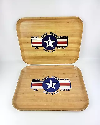 2 Vtg Kelly Air Force Base Mess Serving Trays Rare Military Collectibles USAF • $59.99