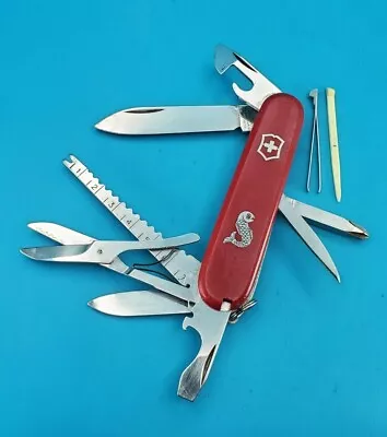 Vintage Victorinox Red Fisherman Swiss Army Knife! NO RESERVE! SQUARE PHILIPS • $10.50