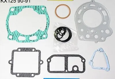 Top End Gasket Set Kit Kawasaki Kx125 1990 1991 Kx 125 90 91 • $25.90