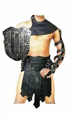 £54.99 • Buy Larp Gladiator Kilt Set Men Halloween Costume Fancy Dress Spartan Warrior Outfit