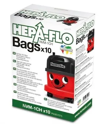 £11.99 • Buy Numatic NVM-1CH 9L HEPA-FLO Vacuum Cleaner Filter Bags Pack Of 10 (604015) Henry