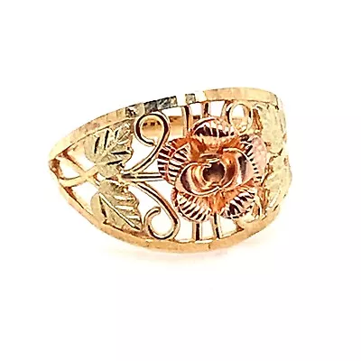 Vintage 10K Yellow / Rose Gold Black Hills Gold Ring Coleman Co • $185