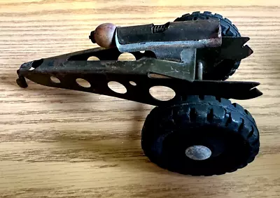 Vintage Buddy L Toy Mobile Howitzer Military Cannon 7  Long 4  Wide Good Cond! • $29