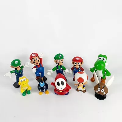 Nintendo Super Mario Bros PVC Figures CAKE Topper Lot Koopa Yoshi Bomb Shy Guy • $20