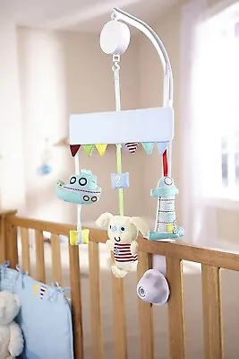 Clair De Lune Ahoy Musical Baby Cot Mobile - Music Rotation & Stand Included • £9.99